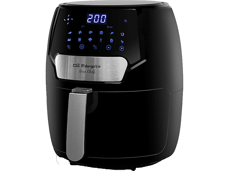 Freidora de aire  Orbegozo Gran Cheff FDR65 1500 W 4 l Termostato regulable Temporizador 12 programas Negro