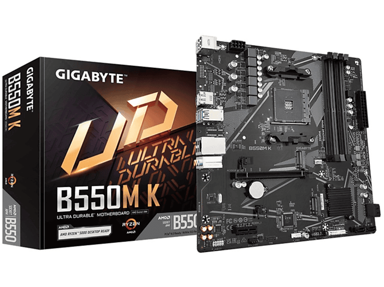 Placa base  B550M K 1.0 GIGABYTE micro ATX AMD B550 Zócalo AM4 300