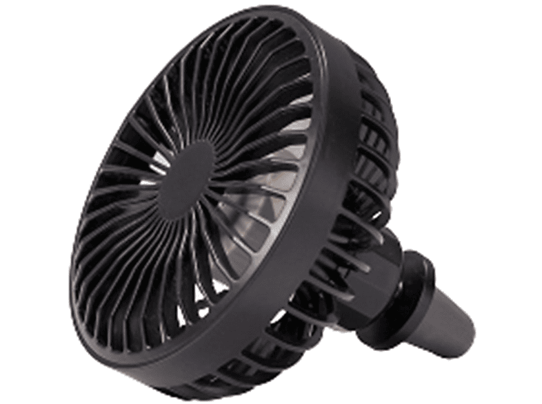 Ventilador de sobremesa | SYNTEK Ventilador de coche Ventilador de aire acondicionado universal USB Interfaz Velocidad ajustable, 3 niveles de velocidad velocidades, Negro 