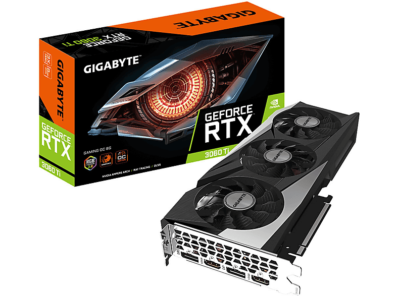 Tarjeta gráfica  GIGABYTE Gigabyte GeForce RTX 3060 Ti GAMING OC 8G (rev. 2.0) NVIDIA 8 GB GDDR6 GDDR6 PCI Express x16 4.0 