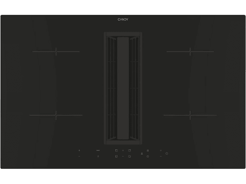 Placa inducción con extractor integrado  CANDY CIH8I4CF 1800 W 9 velocidades Escape/Convección cambiable Negro 