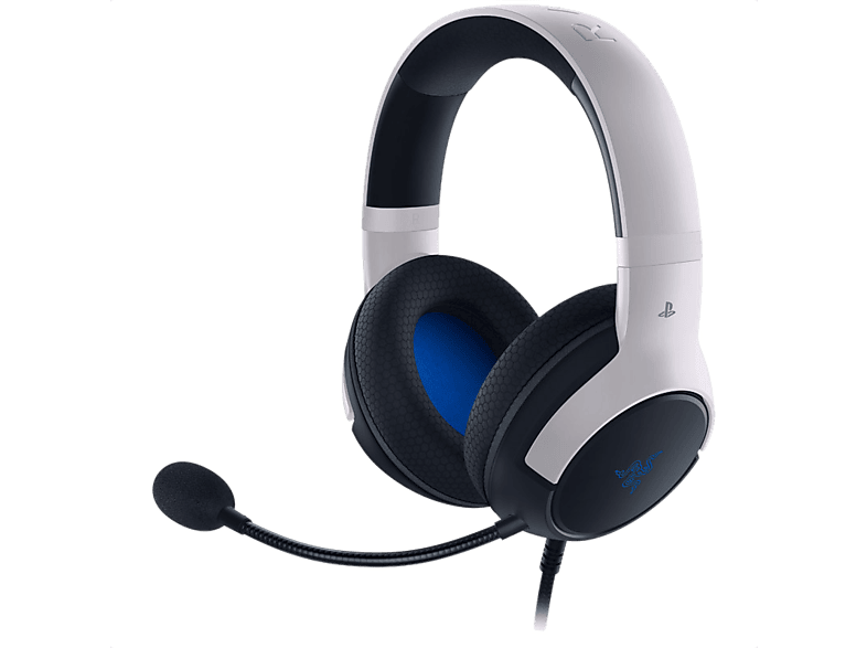 Auriculares gaming | Razer Kaira X, Para PS4 y PS5, Con cable, Blanco y Negro