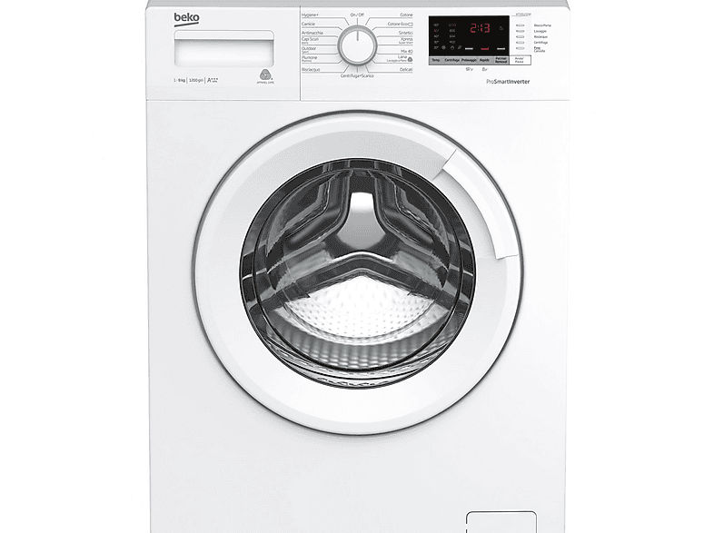 Lavadora carga frontal  BEKO WTX91232WI 9 kg 15 programas Blanco