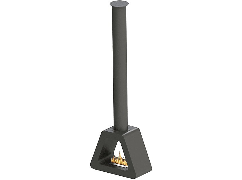 Biochimenea de pared  PURLINE Chimenea de etanol de techo en acero negro 2500 W Negro 