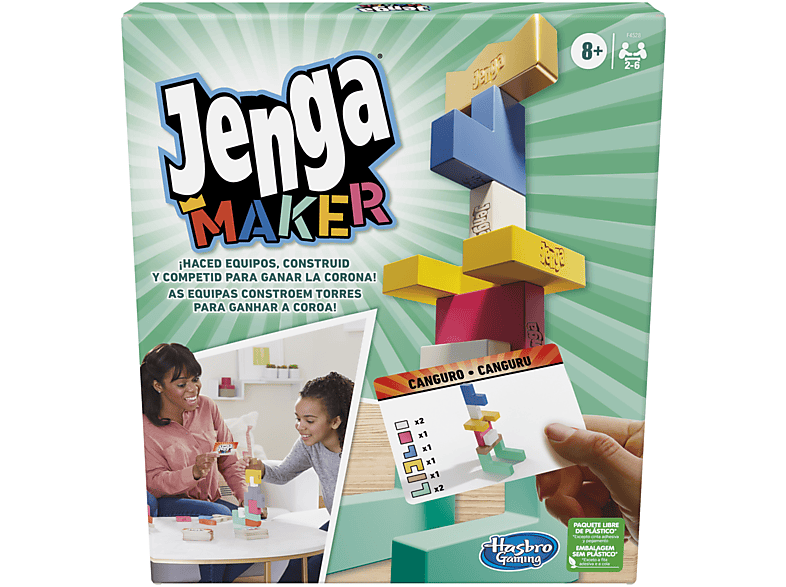 Juego de mesa | Jenga Maker HASBRO GAMING, 8 AÑOS+, Multicolor 