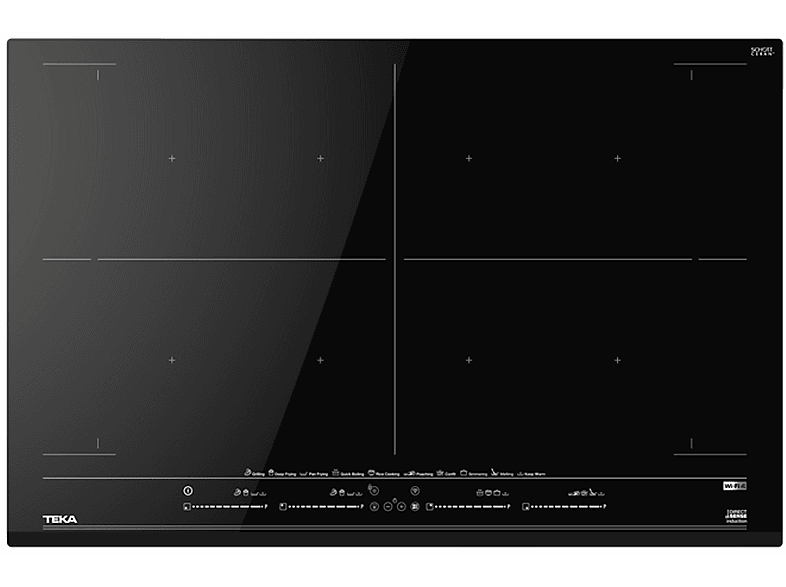 Placa de inducción  TEKA 112500043 4 zonas 800 mm Negro