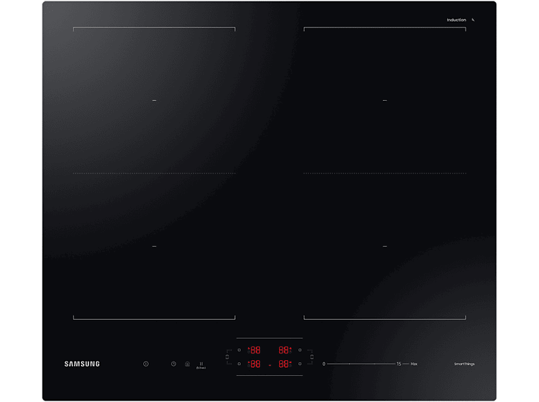 Encimera inducción  SAMSUNG NZ64B5066FK/U2 4 zonas 590 mm Negro 