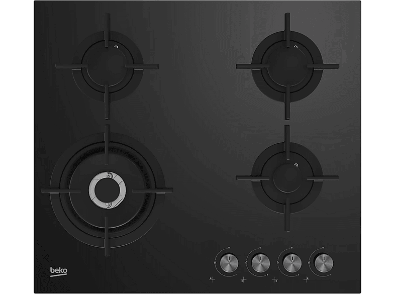 Placa de gas  BEKO HILW64222S 4 zonas 585 mm Negro
