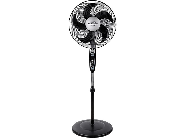 Ventilador de pie | Orbegozo SF0149, 40 cm, 5 aspas, 3 niveles, Oscilante, Negro