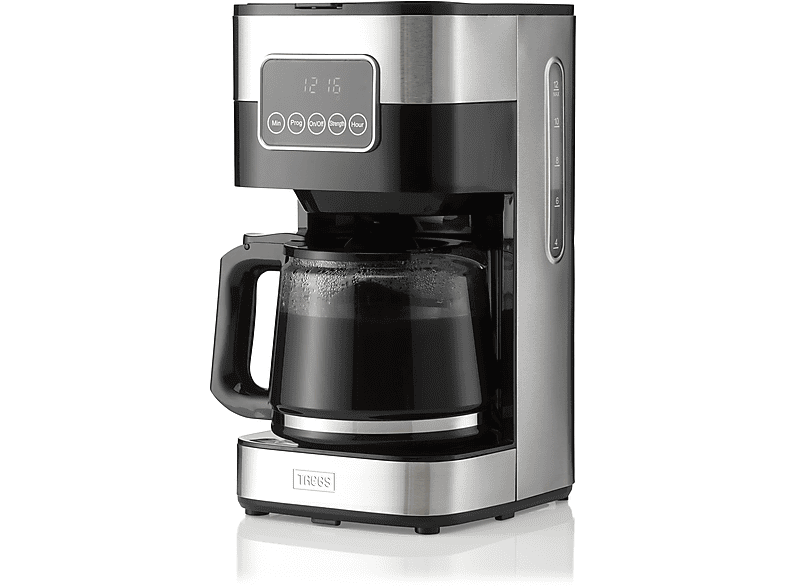 Cafetera de goteo | TREBS 24100, 900 W, 1500 ml, 12 tazas, Inox