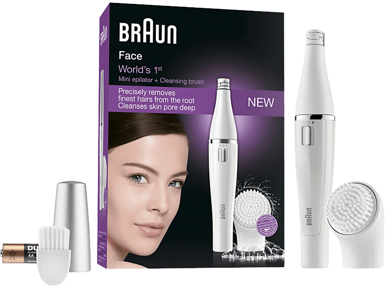 Depiladora  Braun Face 810 Depiladora para el vello facial Con cepillo limpiador Blanco