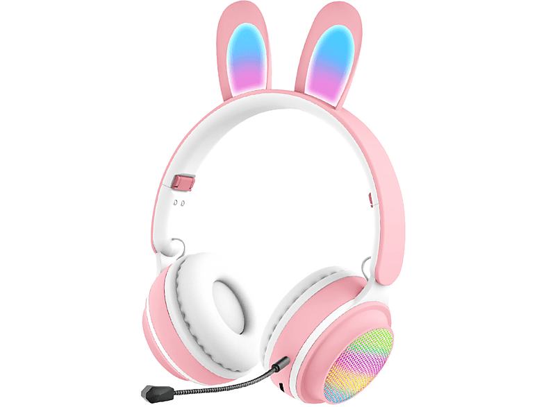 Auriculares infantiles  KINSI ST81M niños orejas de conejo Circumaurales Bluetooth Rosa 