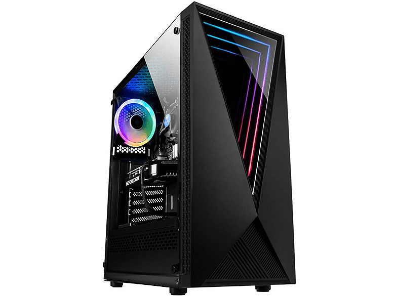 PC Gaming  PCBYTE Challenger Intel® Core™ i7-12700F 12 Cores up to hasta 4,90 GHz Turbo 32 GB RAM 2 TB SSD Radeon™ RX 6500 XT Windows Negro