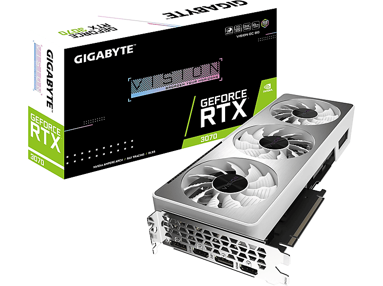 Tarjeta gráfica  GIGABYTE GeForce RTX 3070 VISION OC 8G (rev. 2.0) GDDR6 HDMI